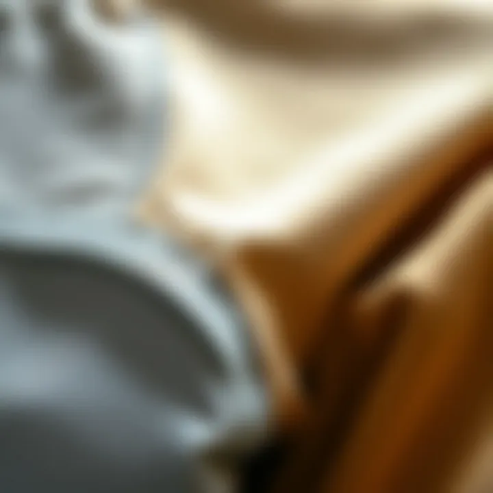 Close-up of unique fabric textures in athletic sweatshirts