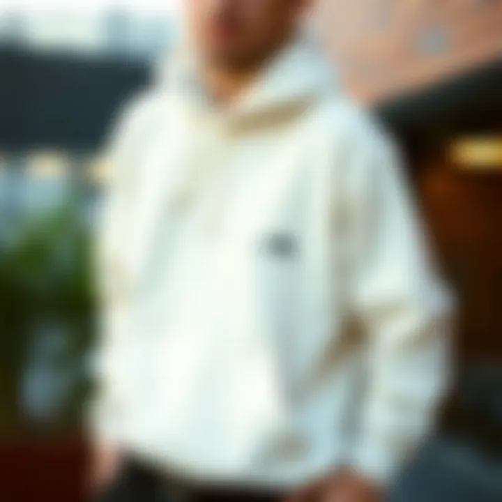 An outfit ensemble featuring a well-coordinated sweatshirt