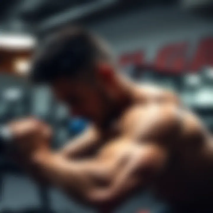 Intense workout illustrating strength training