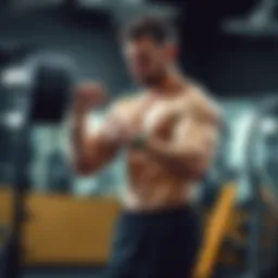 Demonstration of superset technique in strength training