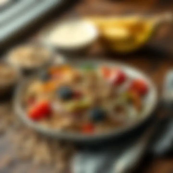 A balanced meal incorporating whole grains, vegetables, and proteins.