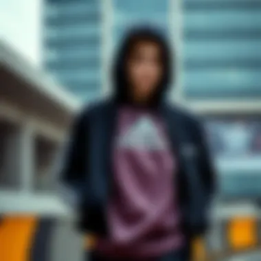 Stylish combination of Terrex Adidas apparel in an urban setting