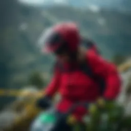 Dynamic outdoor adventure with Terrex rain jacket