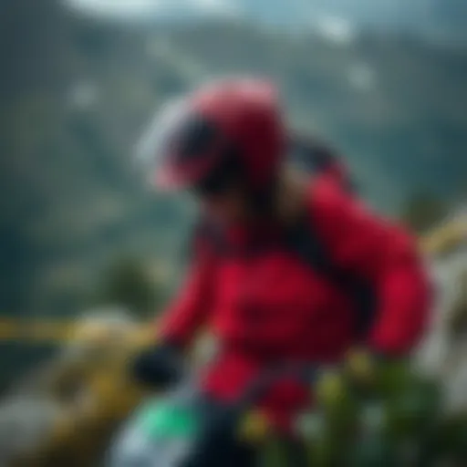 Dynamic outdoor adventure with Terrex rain jacket