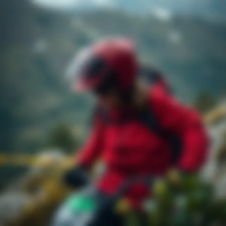 Dynamic outdoor adventure with Terrex rain jacket