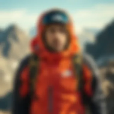 Athlete wearing jacket during an adventure