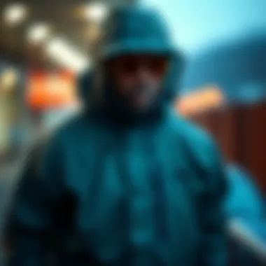 Stylish design elements of The North Face rain jacket