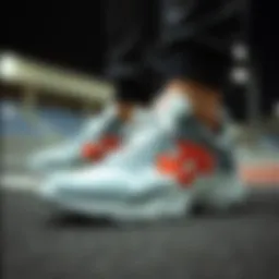 Trendy athletic footwear highlighting contemporary designs.