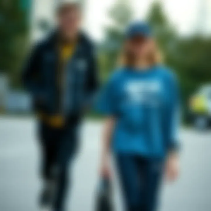 Trendy sports outfit reflecting current fashion