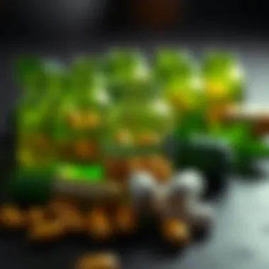 Illustration of different types of supplements designed for fat burning during workouts