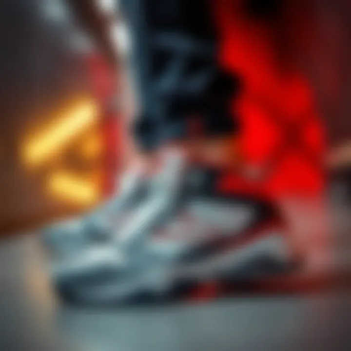 Stylish V brand sneakers showcased in a modern setting