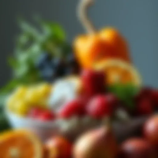 An array of fresh fruits and vegetables rich in water content